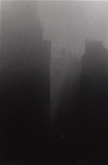 WOLF VON DEM BUSSCHE (1934-2014) A suite of 12 atmospheric photographs of the World Trade Center and Washington Square, N.Y. 1976.